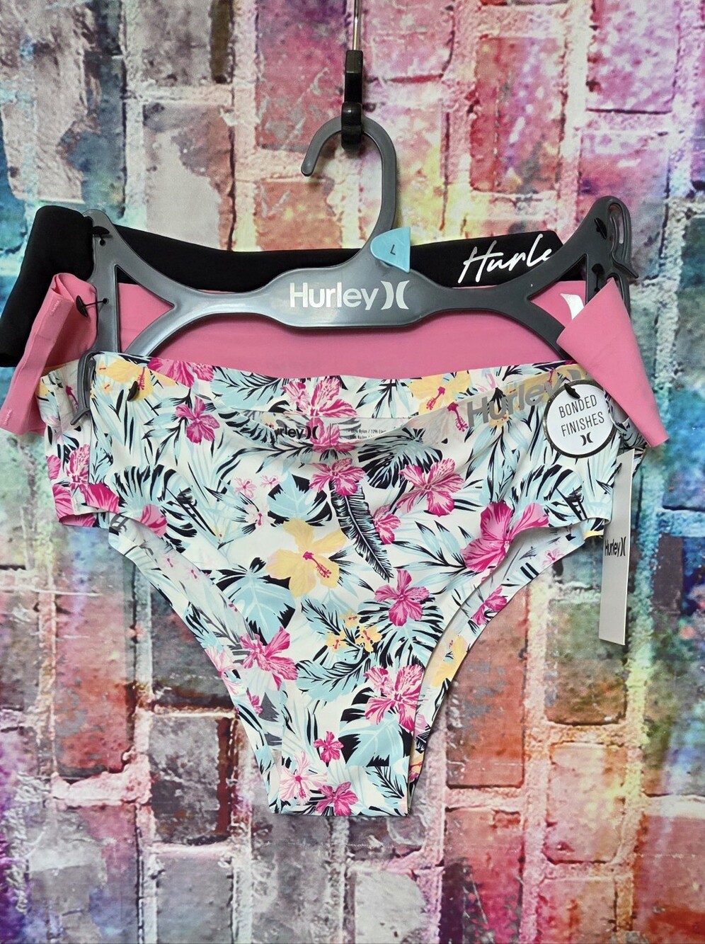 Hurley Floral 3pk Bikini Bottoms NWT
